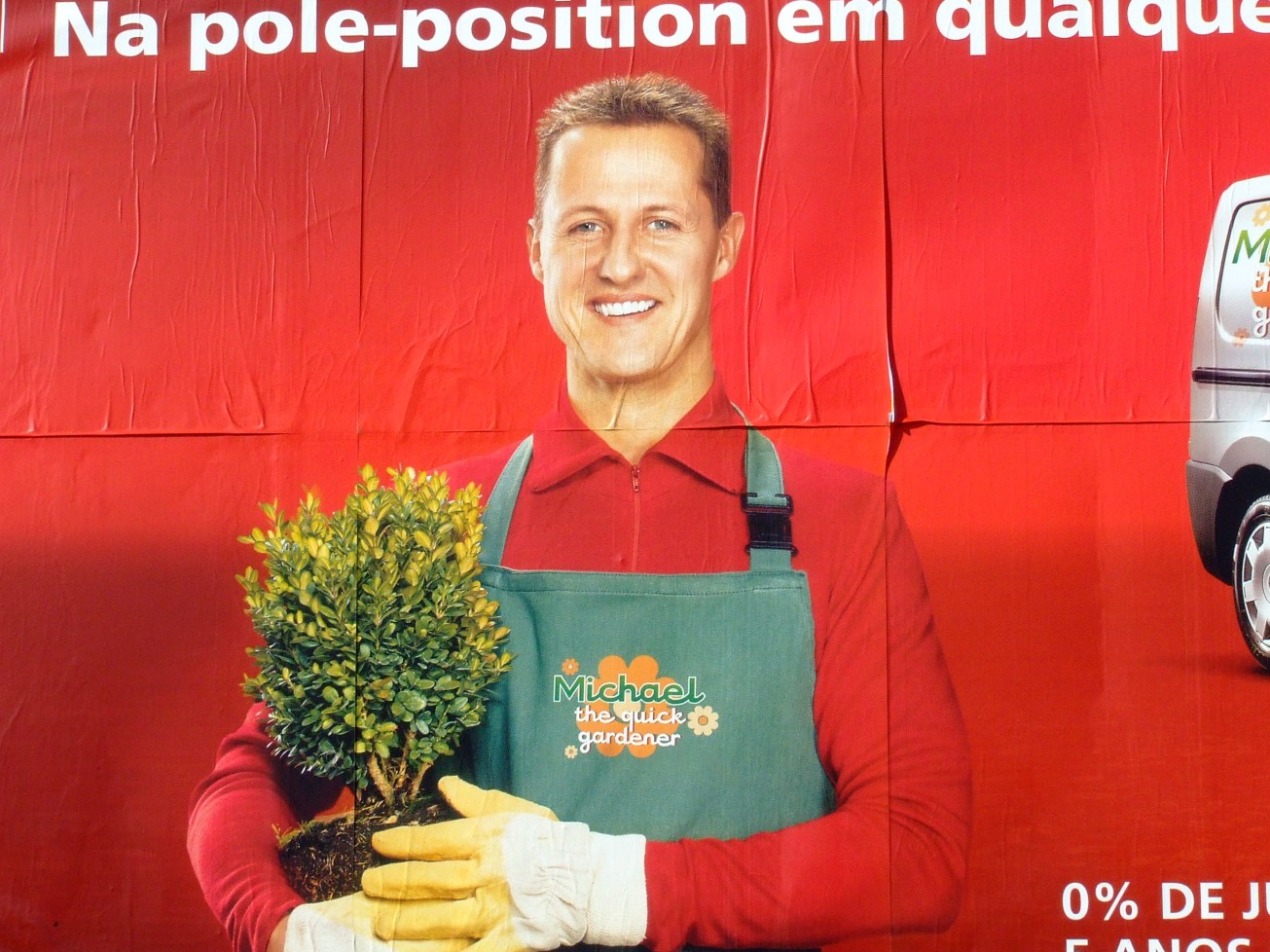 Michael is quick... with gardening tools!