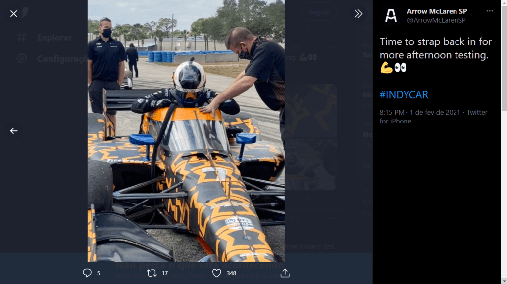 Screen grab: https://twitter.com/ArrowMcLarenSP/status/1356335285261447168?s=20